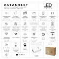Černá LED podsvícená zrcadlová skříňka 400 pravá.