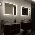 LED zrcadlo 60 x 60, dotykový senzor