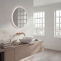 LED mirror with backlight, diameter 800, touch sensor