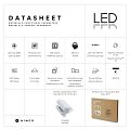 Černé LED zrcadlo 80 x 70