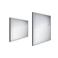 Černé LED zrcadlo 80 x 70