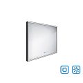 Černé LED zrcadlo 100 x 70, dotykový senzor