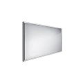 Černé LED zrcadlo 120 x 70
