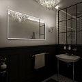 Black LED mirror 120 x 70, touch sensor