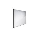 Černé LED zrcadlo 60 x 60