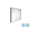 Černé LED zrcadlo 60 x 60, dotykový senzor
