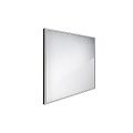 Černé LED zrcadlo 70 x 70