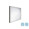 Černé LED zrcadlo 70 x 70, dotykový senzor