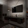 Černé LED zrcadlo 80 x 60, dotykový senzor