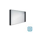 Černé LED zrcadlo 100 x 60, dotykový senzor