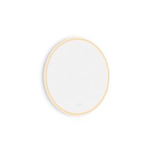 White white ROUND LED mirror dia. 60, touch sensor Bathroom ROUND LED mirror with frame dia. 60. Color white matt. All-round lighting. Color and brightness adjustment by sensor with memory. Switching on by sensor and wall switch.