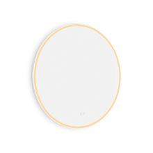 White white ROUND LED mirror dia. 80, touch sensor Bathroom ROUND LED mirror with frame dia. 80. Color white matt. All-round lighting. Color and brightness adjustment by sensor with memory. Switching on by sensor and wall switch.