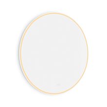 White WHITE ROUND LED mirror dia. 90, touch sensor Bathroom ROUND LED mirror with frame dia. 90. Color white matt. All-round lighting. Color and brightness adjustment with sensor with memory. Switching on with sensor and wall switch.