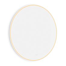 White WHITE ROUND LED mirror dia. 100, touch sensor Bathroom ROUND LED mirror with frame dia. 100. Color white matt. All-round lighting. Color and brightness adjustment with sensor with memory. Switching on with sensor and wall switch.