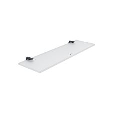Černá police bez ohrádky, 40 cm