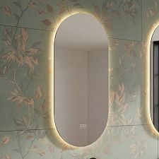 Nimco oválné LED zrcadlo s podsvícením, stmívač, 50 x 100 ZP 52004LVX