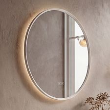 Nimco bílé kulaté LED zrcadlo s podsvícením 100 cm ZPC 61004RVX-05