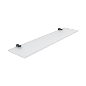 Černá police bez ohrádky, 50 cm