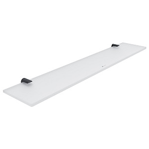 Černá police bez ohrádky, 60 cm