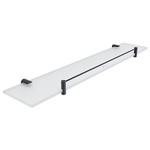 Černá police s ohrádkou, 60 cm