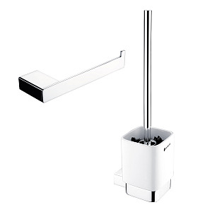 WC sada nástěnná - WC štětka a držák toaletního papíru