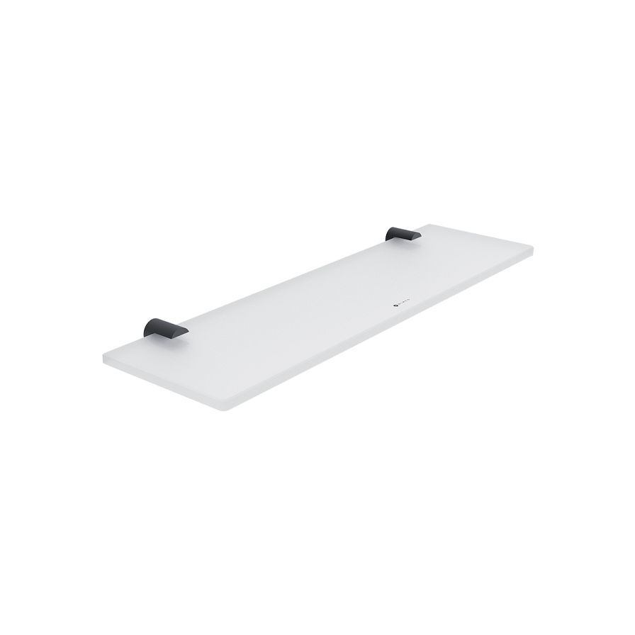 Černá police bez ohrádky, 40 cm
