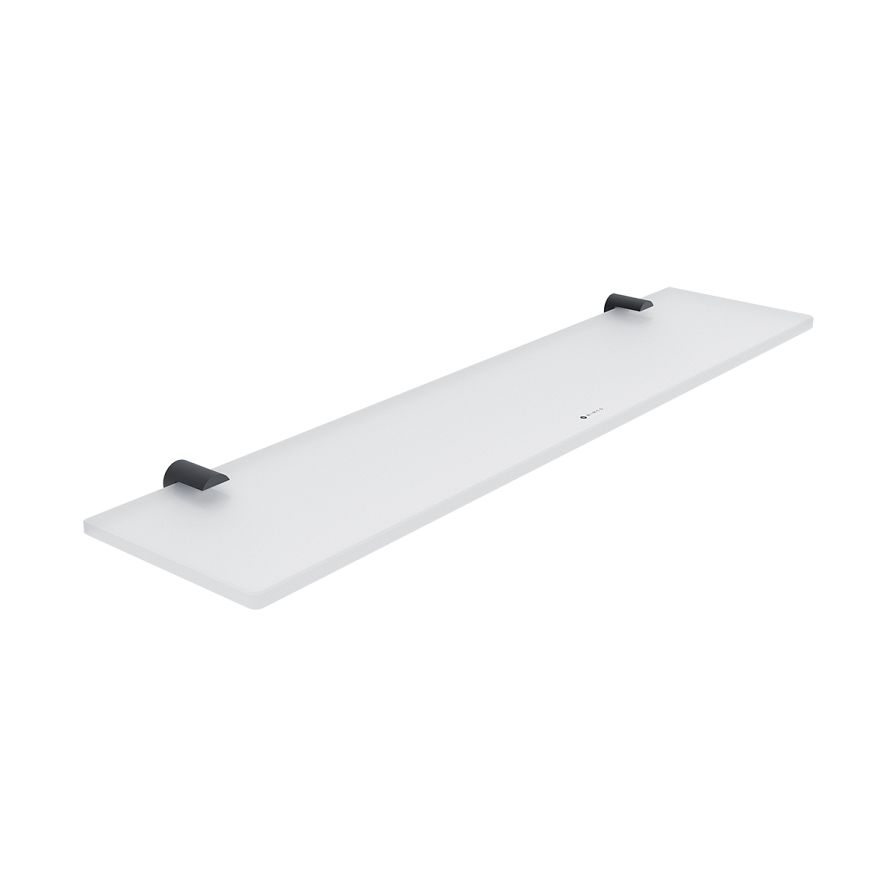 Černá police bez ohrádky, 50 cm