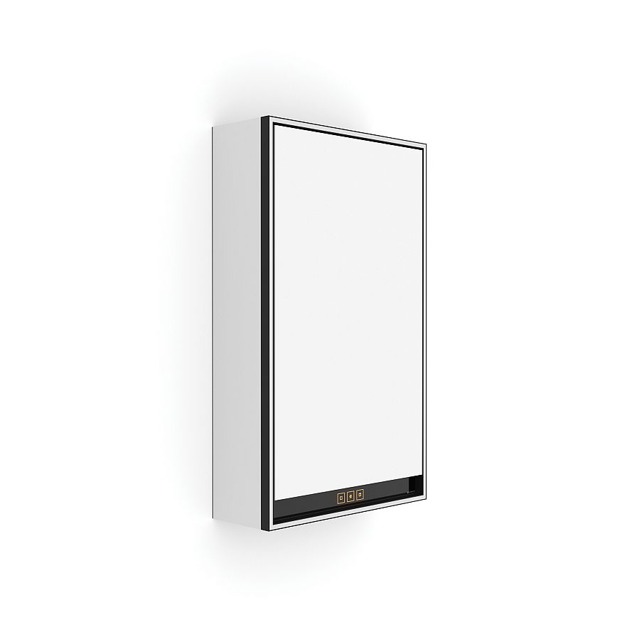 Černá LED podsvícená zrcadlová skříňka 400 pravá.