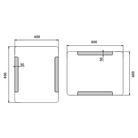 LED zrcadlo 60 x 80