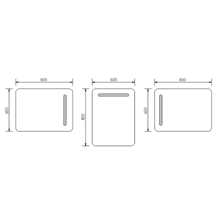 LED zrcadlo 60 x 80