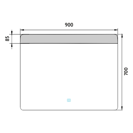LED zrcadlo 90 x 70, dotykový senzor