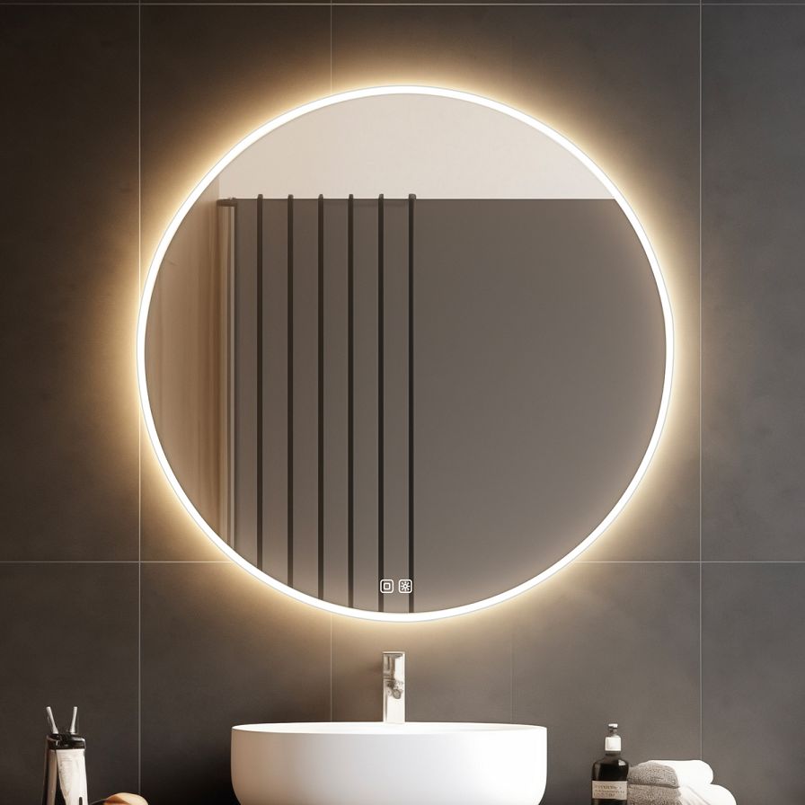 Kulaté LED zrcadlo pr. 90, dotykový senzor