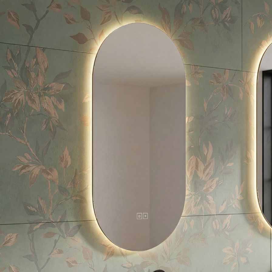 LED zrcadlo s podsvícením, 40 x 80, dotykový senzor