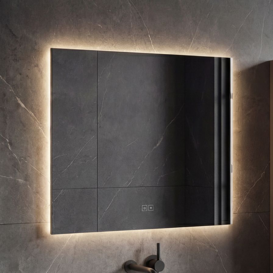 LED zrcadlo s podsvícením, 100 x 70, dotykový senzor