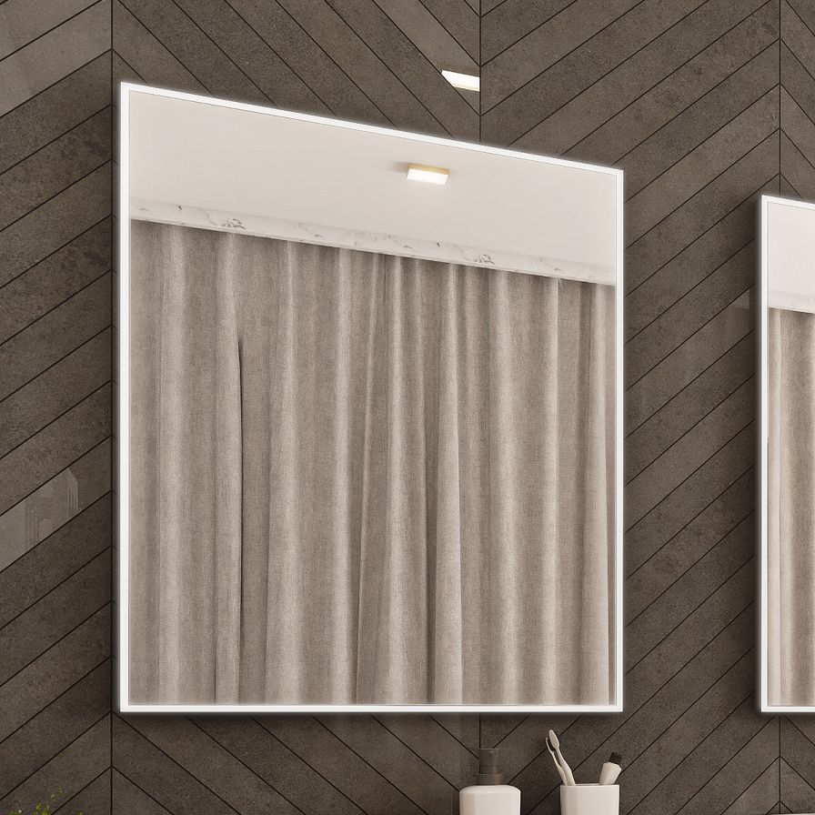 Černé LED zrcadlo 60 x 80