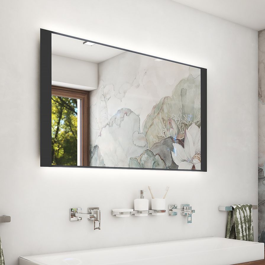 Černé LED zrcadlo 100 x 60