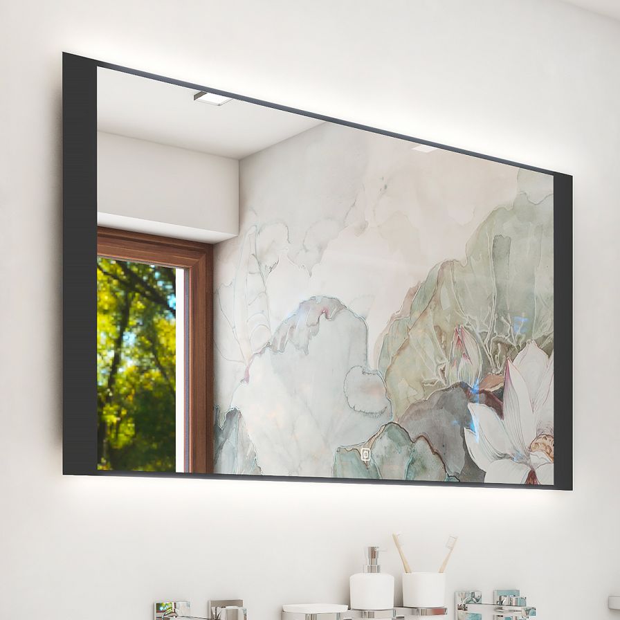 Black LED mirror 100 x 60, touch sensor