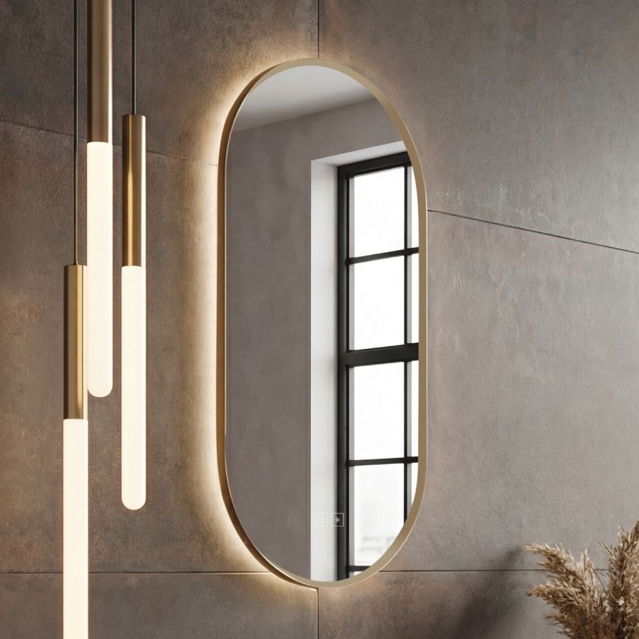 LED mirror with backlight, 40 x 80, touch sensor